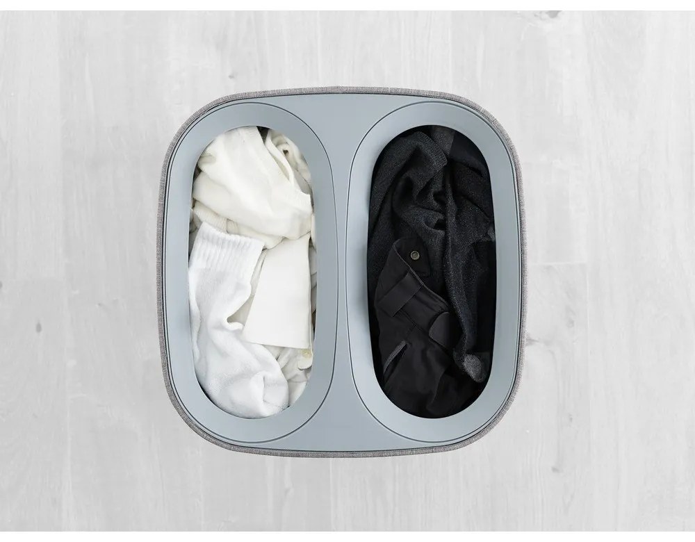 Sivý textilný kôš na bielizeň Joseph Joseph Tota, 60 l