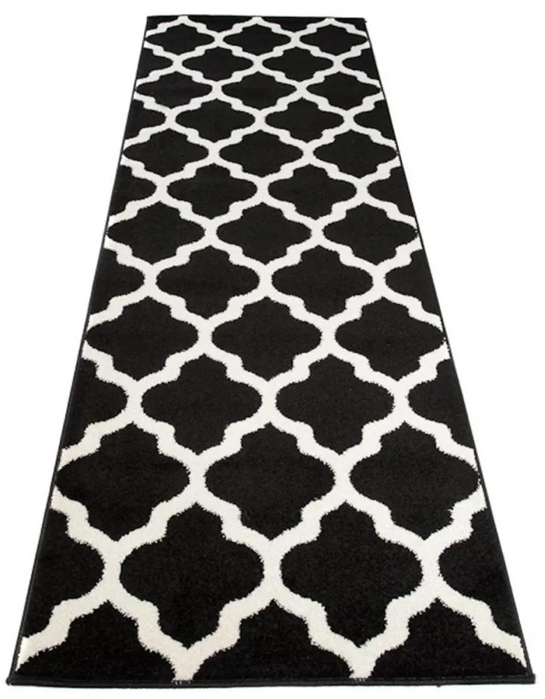 Kusový koberec Berda čierny atyp 100x500cm