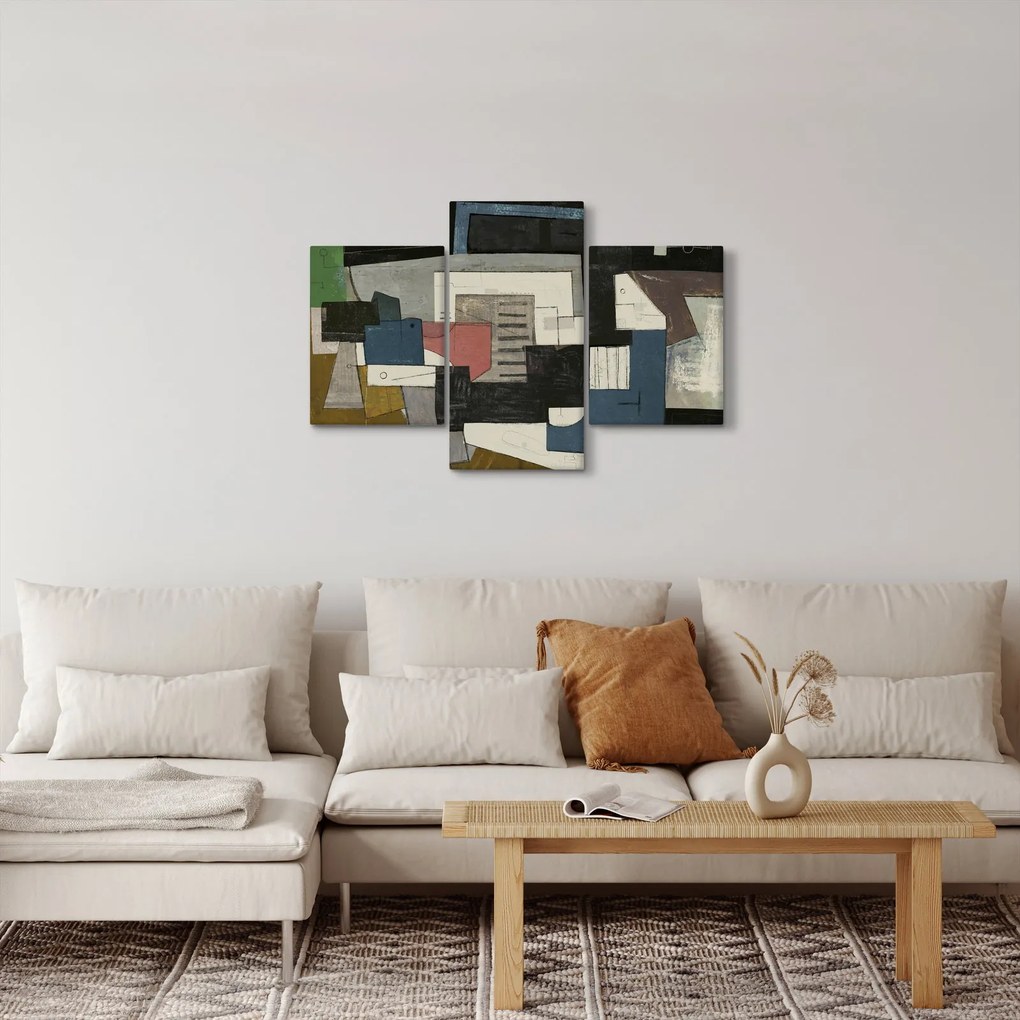 Obraz - Abstrakcia, kubizmus (90x60 cm)