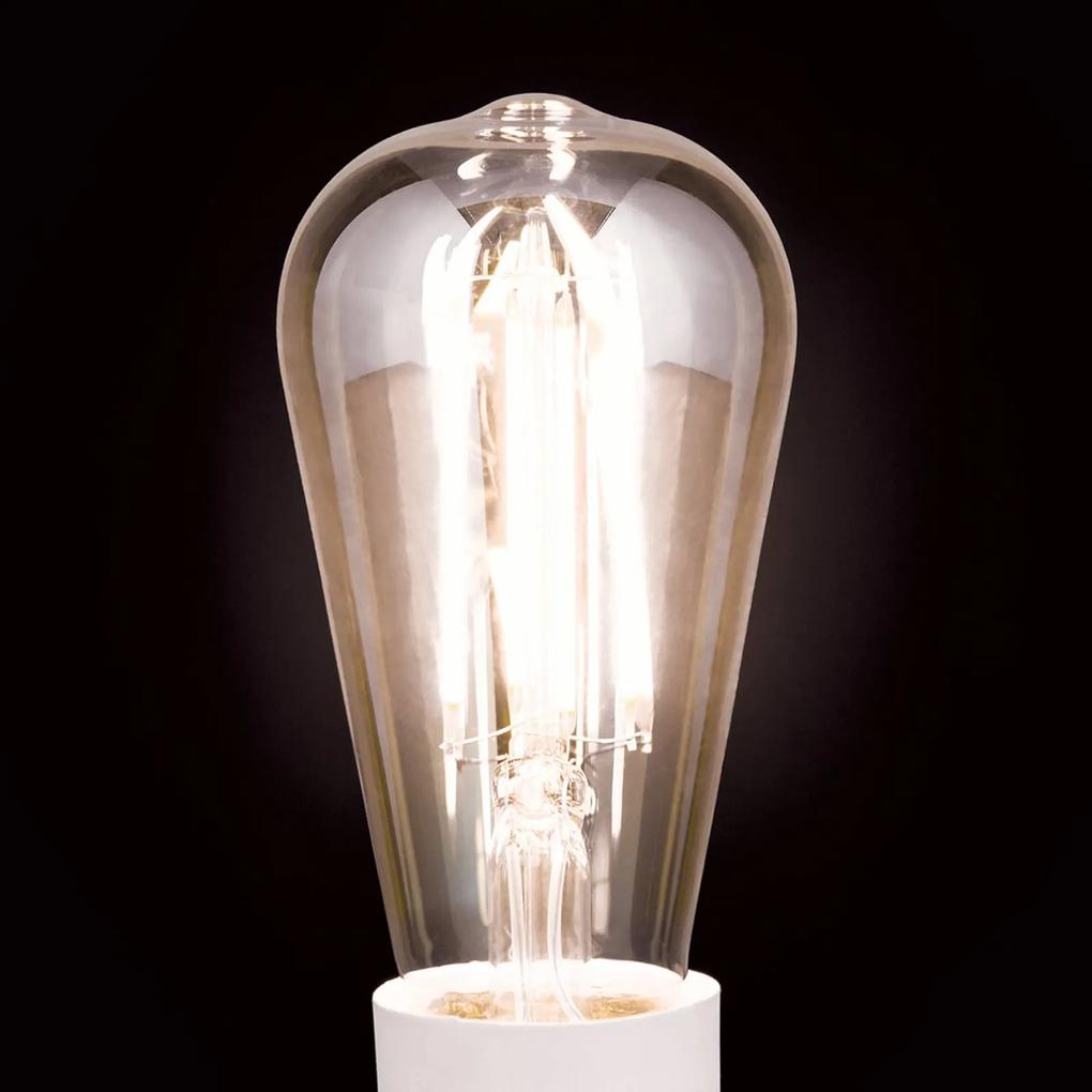 Rustikálna LED žiarovka E27 7W teplá biela stmiev.