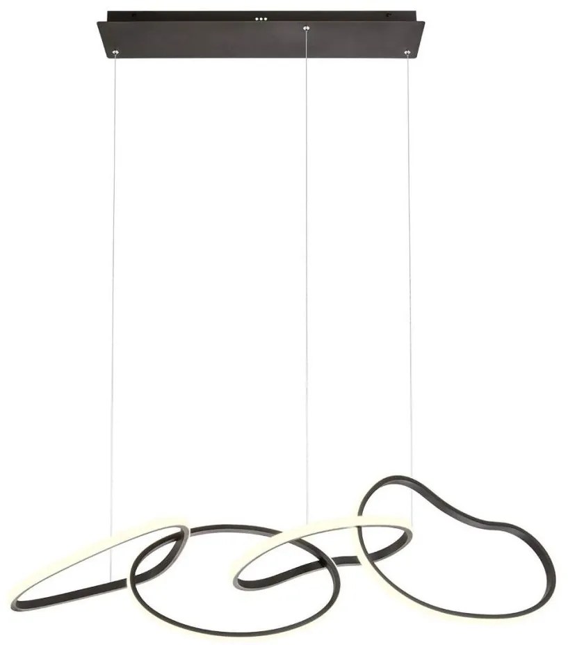 Redo 01-3390 - LED stmievateľný luster na lanku BIAS LED/90W/230V čierny