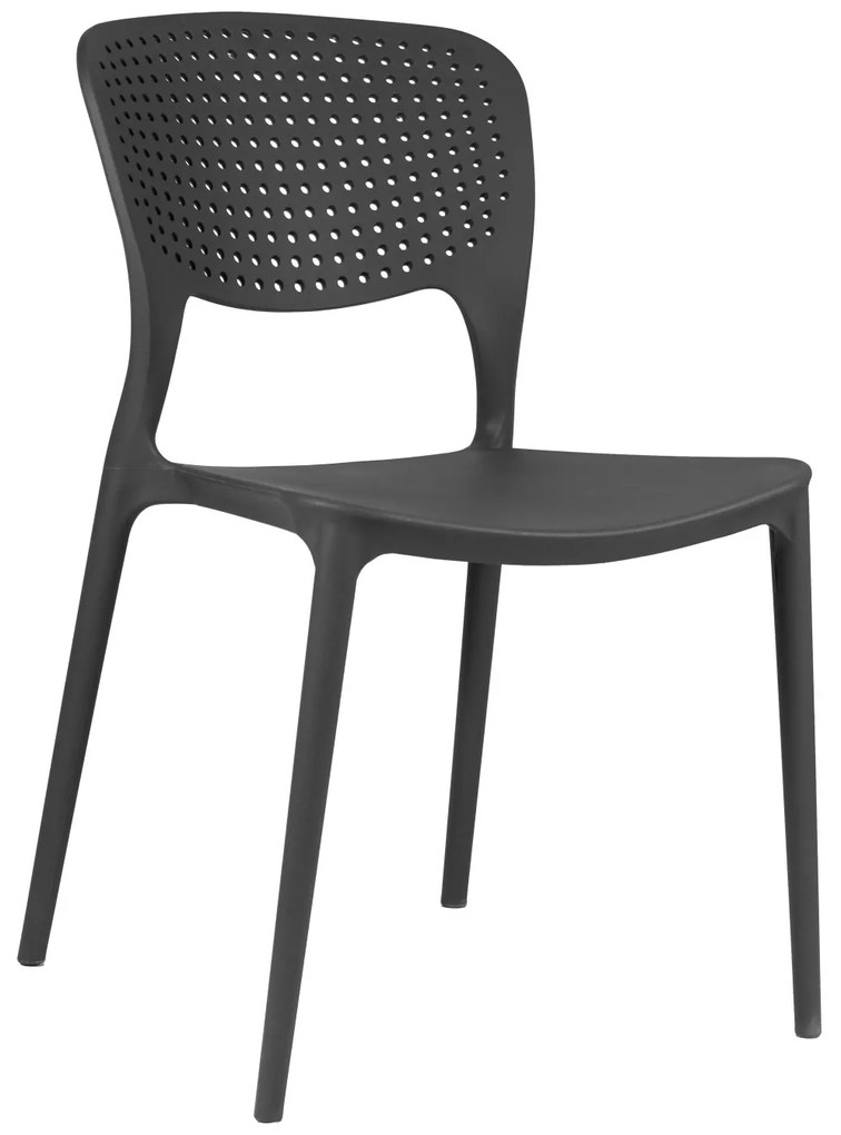 TODO Sivá (grafit/antracit) - MODERNÁ STOLIČKA DO KUCHYNE ZÁHRADY KAVIARNE (STOHOVATEĽNÁ)