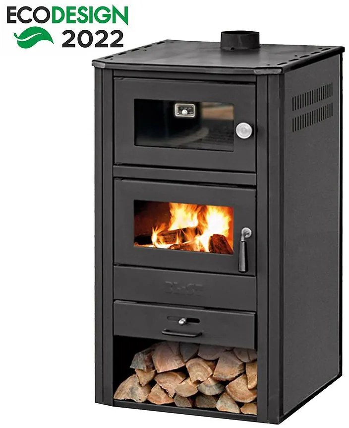 Oceľové kachle MILANO s vodným plášťom a pekárničkou 6,4 kW/17,6 kW