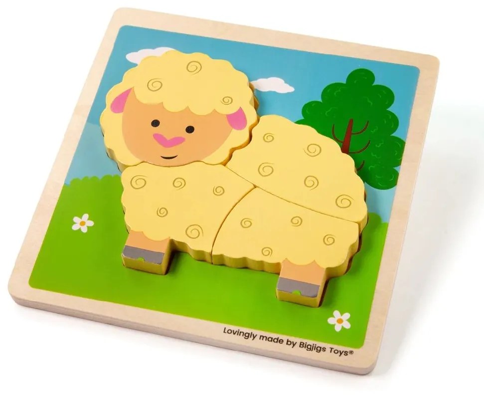 Bigjigs Toys Vkladacie puzzle Ovečka