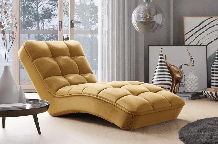 Relaxačné kreslo - leňoška NANA, zlatá (loco 45)