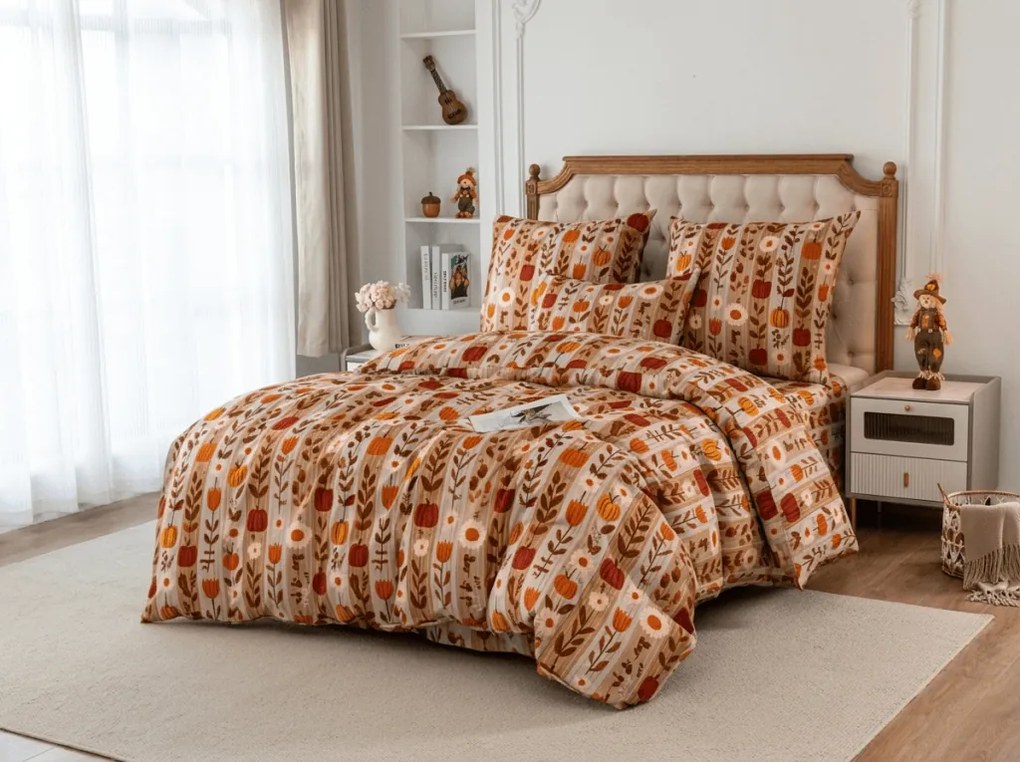 Obliečky z mikrovlákna PUMPKIN STRIPES farebné Rozmer obliečky: 2 ks 70 x 90 cm | 200 x 220 cm