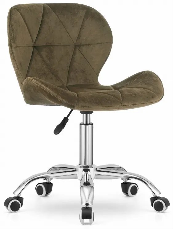 Otočná stolička AVOLA velvet - hnedá