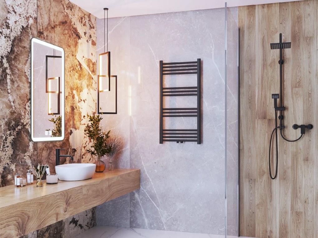 Gamma Erga Simple, vykurovacie teleso 1000x500 mm, 389 W, čierna, ERG-LAV-SIMP-10050-BK