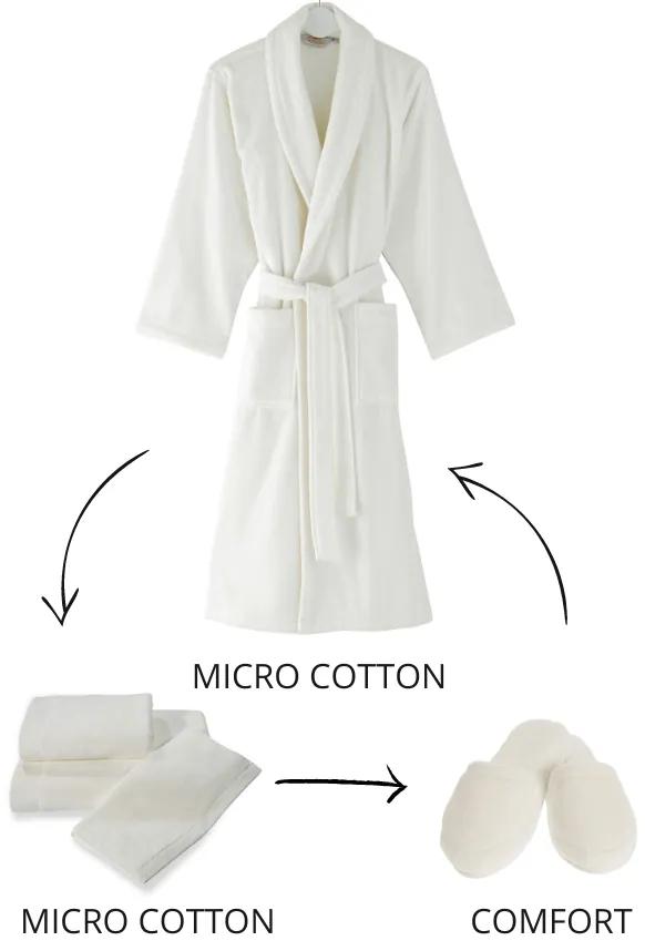 Soft Cotton Pánsky a dámsky župan MICRO COTTON Svetlo béžová XL