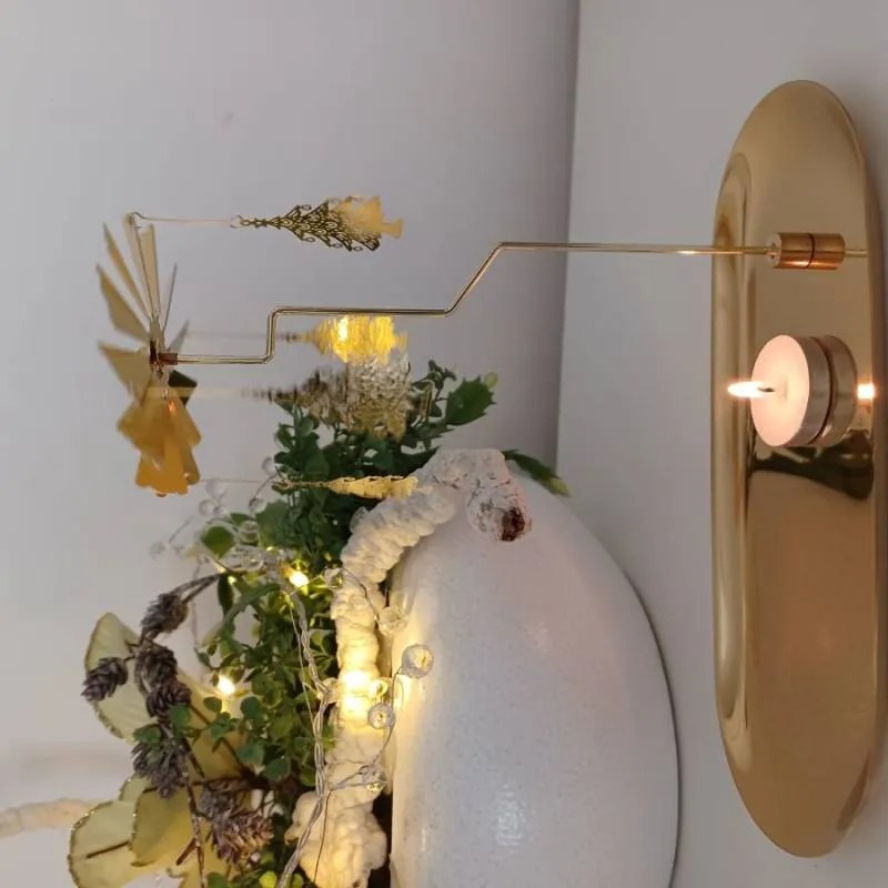 DECOLED Andělské zvonění, 23 x 20,5 cm, stromečky, zlaté