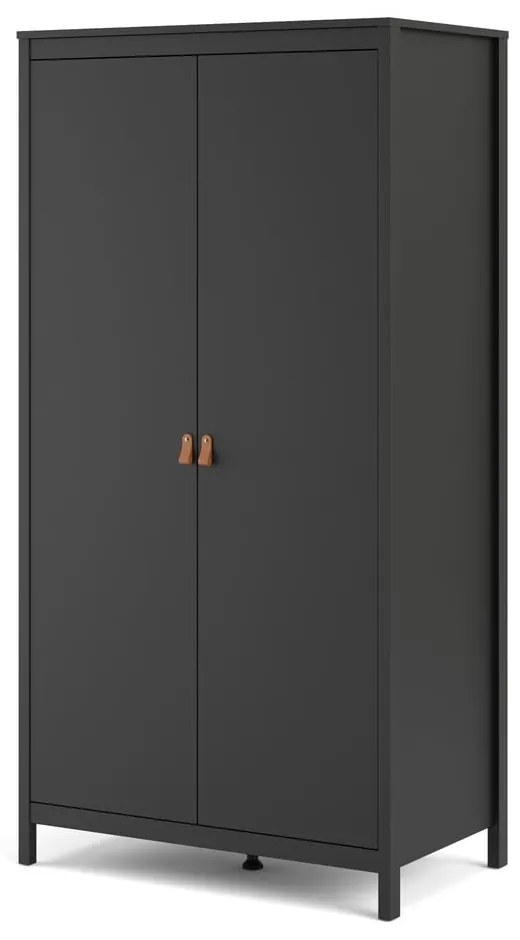 Čierna šatníková skriňa 102x199 cm Madrid – Tvilum