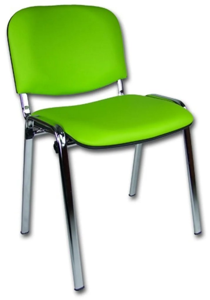 Konferenčná stolička ISO eko-koža CHROM Čierna D1 EKO