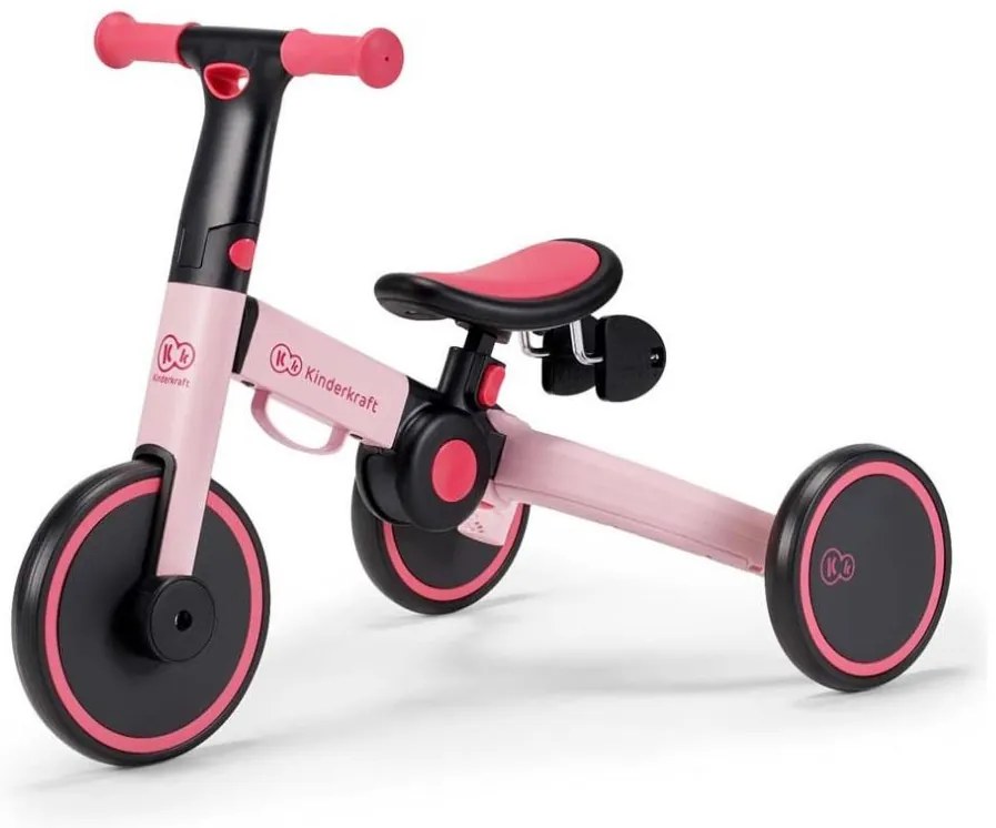 Kinderkraft - Detská odrážadlo 3v1 4TRIKE ružová AG0324