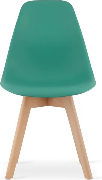 Set troch jedálenských stoličiek KITO zelené / naturálne nohy (3 ks)