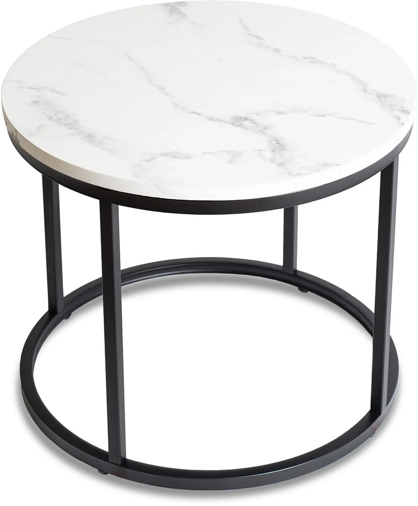 PROXIMA.store - Dizajnový konferenčný stolík CONNY FARBA: biely mramor, FARBA NÔH: biela