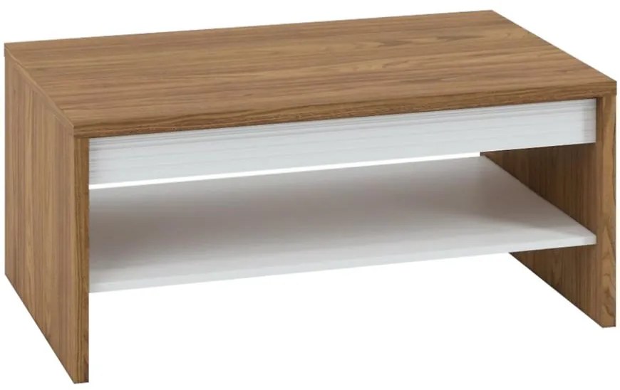 Konferenčný stolík 109 Dallas 16 Orech/Biely lesk/Biely