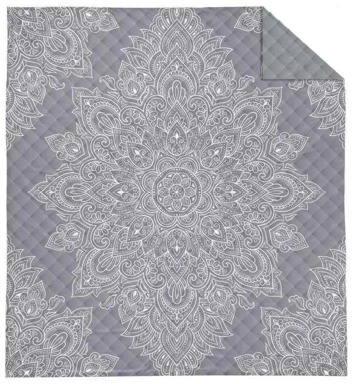 DETEXPOL -  DETEXPOL Prehoz na posteľ Mandala grey Polyester, 170/210 cm