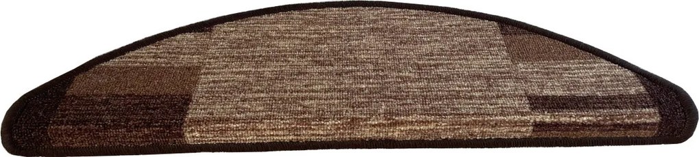 Nášľapy na schody Geneve hnedý polkruh, samolepiaci - 24x65 polkruh (rozmer vrátane ohybu) Vopi