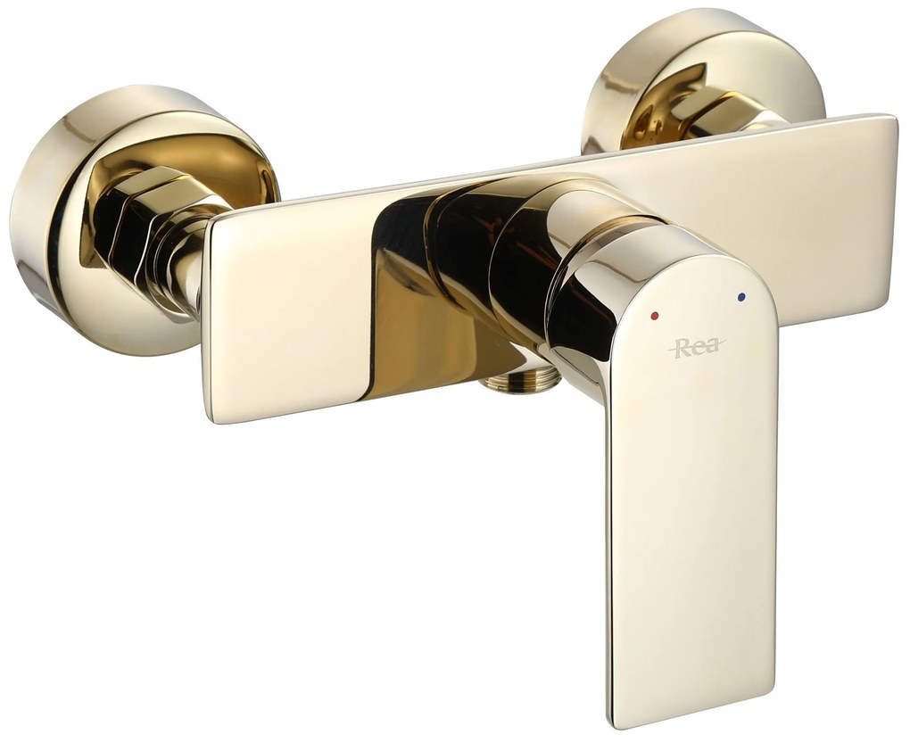 Rea Urban, sprchová batéria s bodovou ručnou sprchovou sadou, zlatá, REA-B9913