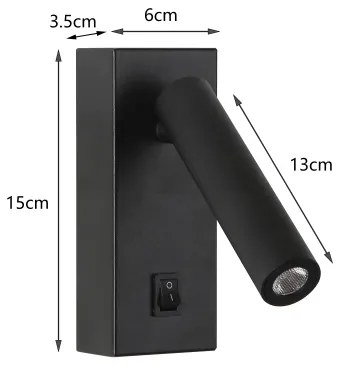 Brilagi - LED Nástenné bodové svietidlo MAYA LED/3W/230V 4000K čierna