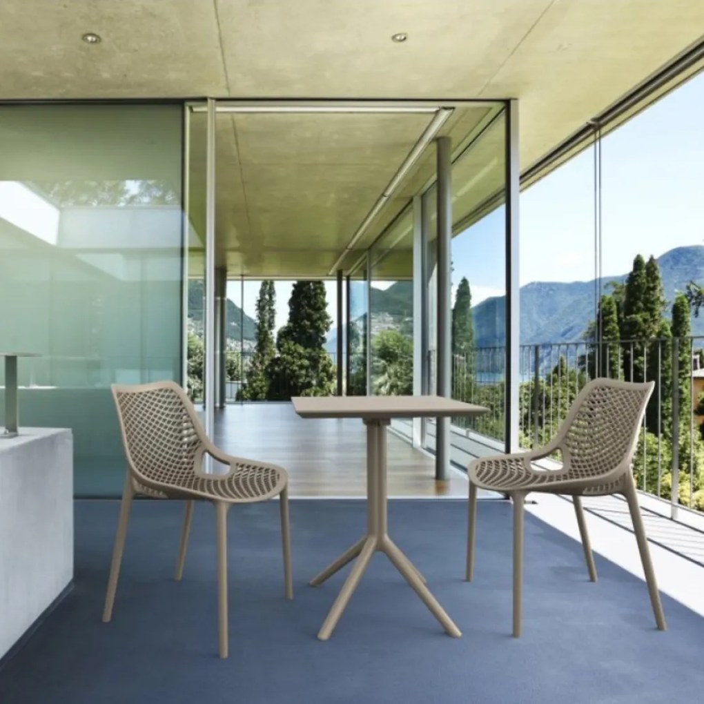 SKY FOLDING 60 sklopný záhradný stôl taupe