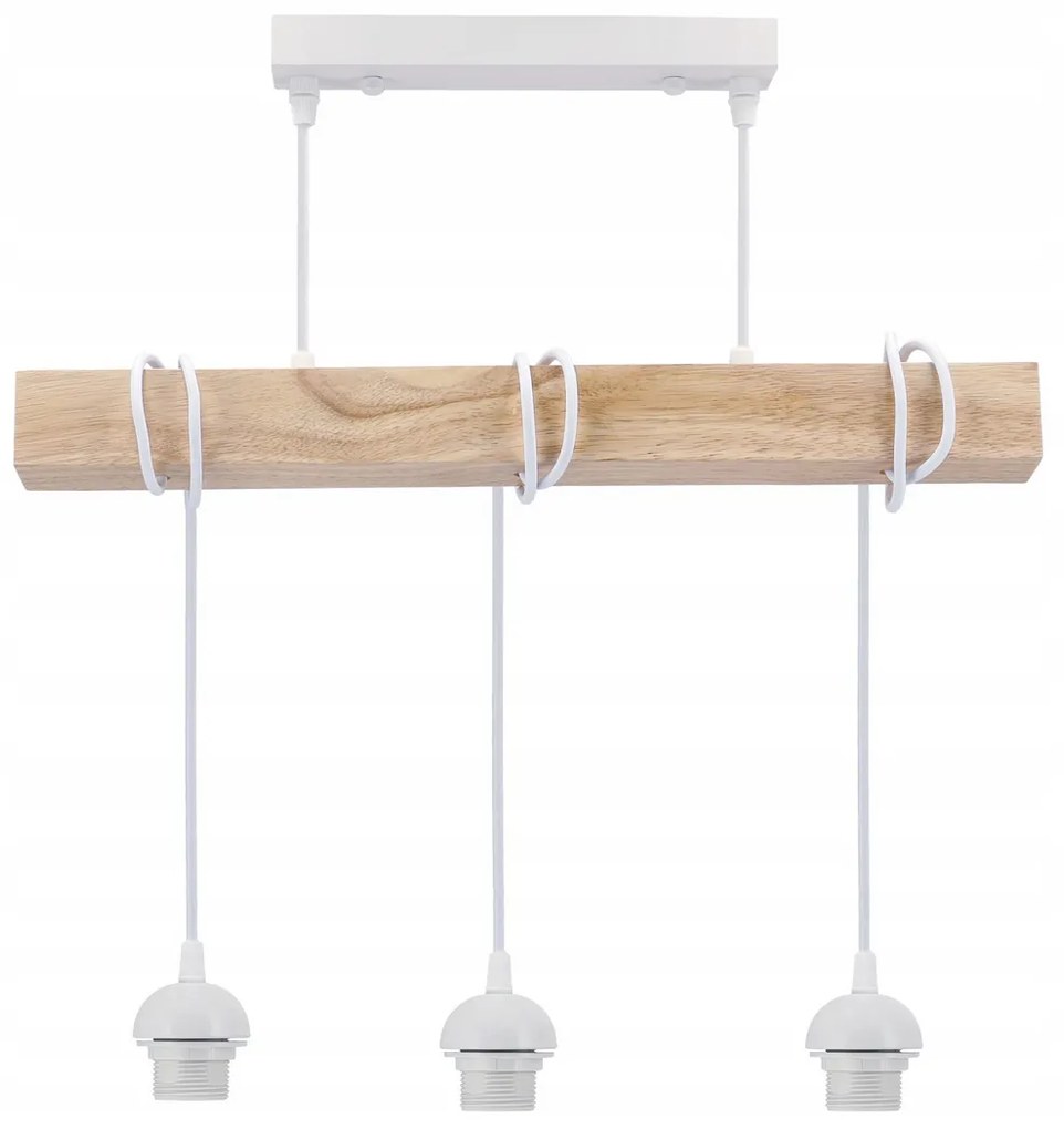BERGE LED stropné svietidlo, 3xE27, loft, nastaviteľné, s tienidlami - biele
