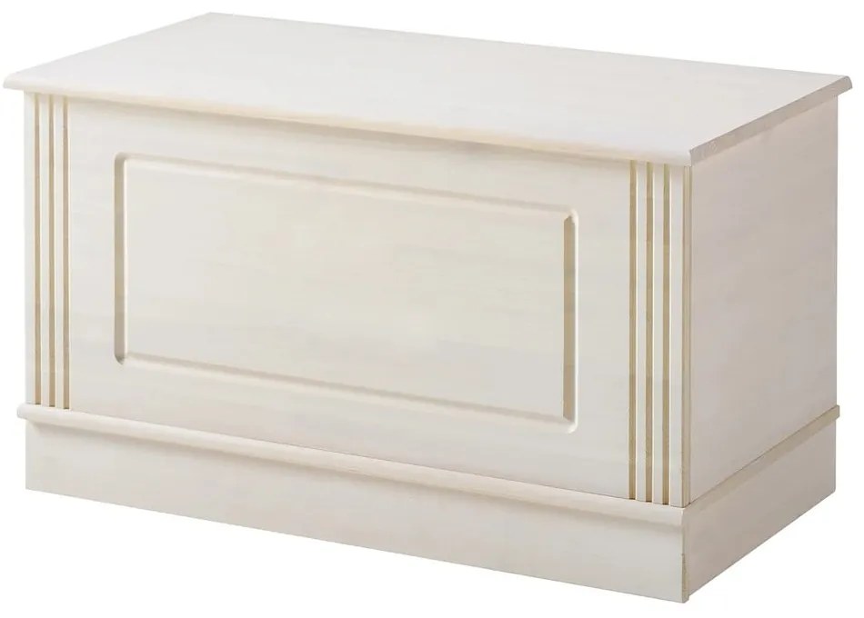 Biela truhlica z borovicového dreva 80x45 cm Anita – Støraa