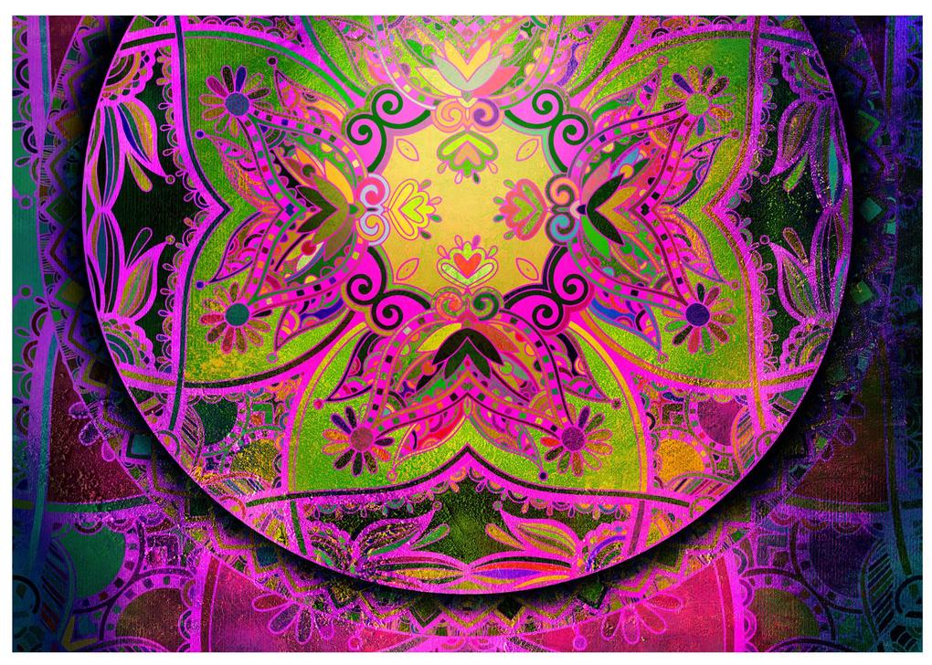 Artgeist Fototapeta - Mandala: Pink Expression Veľkosť: 245x175, Verzia: Samolepiaca