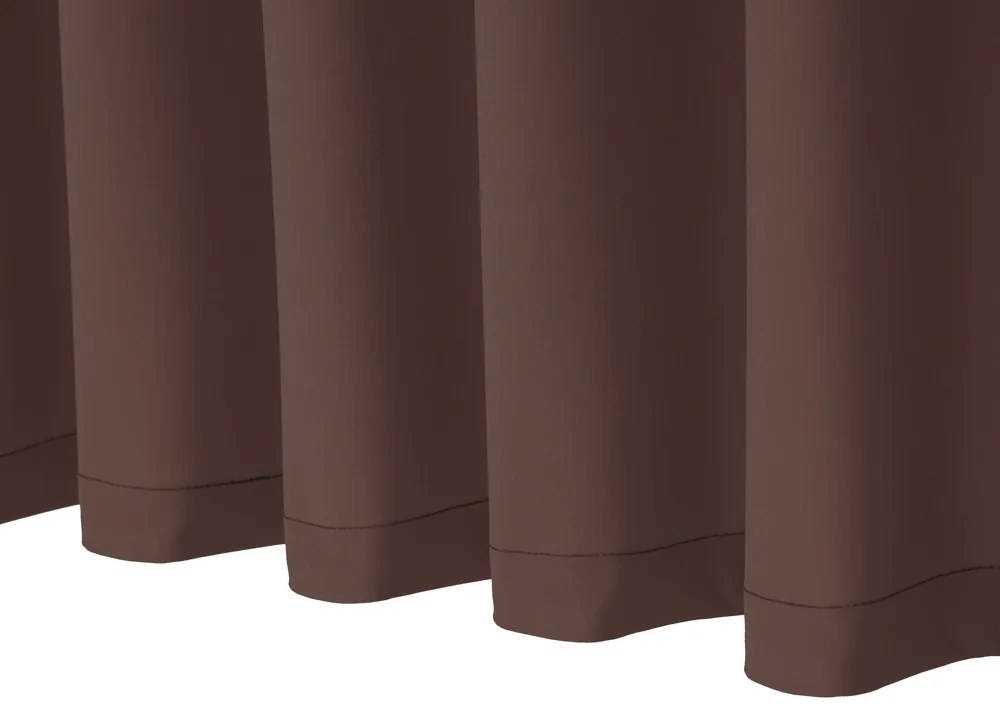 Biante Dekoračný záves Rongo RG-015 Tmavo hnedý 140x150 cm
