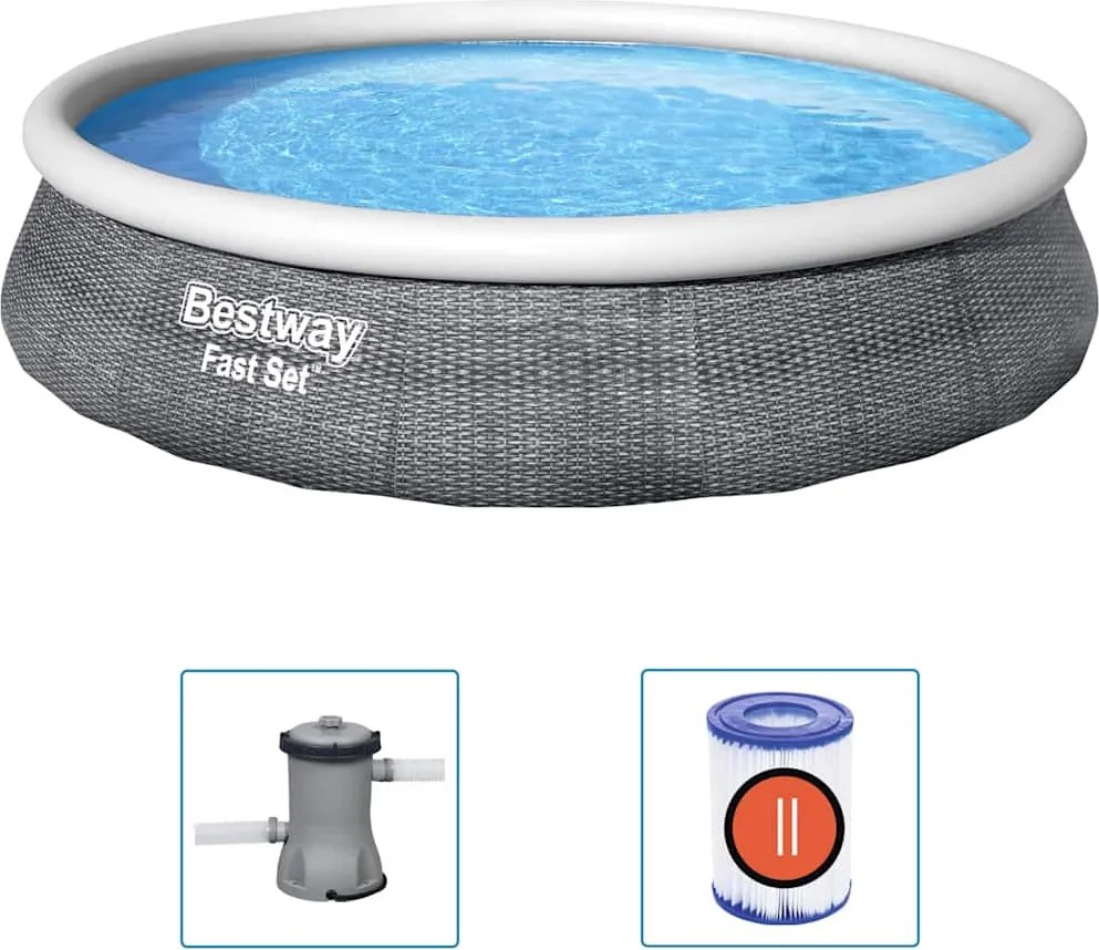 Bestway Nafukovacia bazénová sada s pumpou Fast Set 396x84 cm