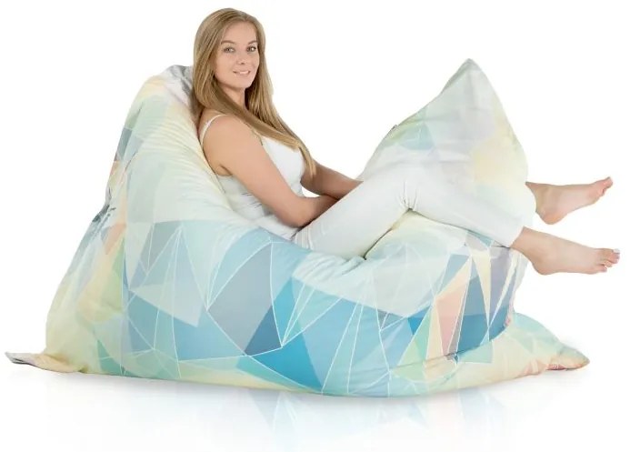 Veľký relaxačný vankúš Pastel Abstract – moderný dizajn a pohodlie pre každého Veľkosť: XL