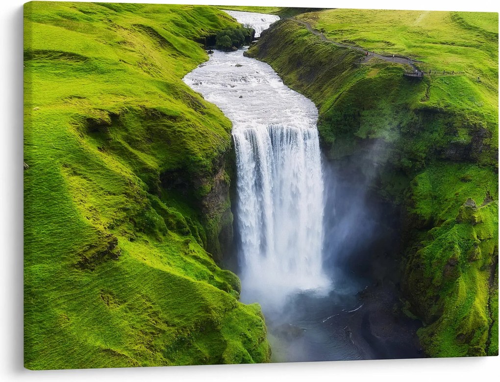 Obraz - Vodopád Skogafoss (70x50 cm)