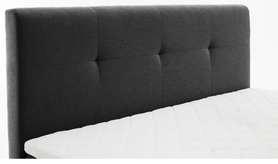 Antracitová boxspring posteľ 180x200 cm Stockholm – Meise Möbel