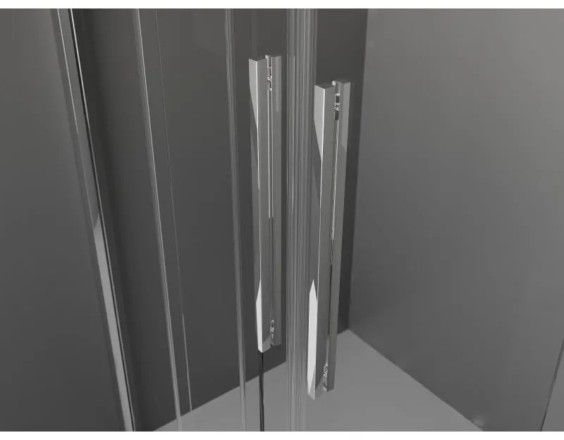 Mexen Velar Duo, posuvné dvere do otvoru 170x200 cm, 8mm číre sklo, chrómový profil, 871-170-000-02-01