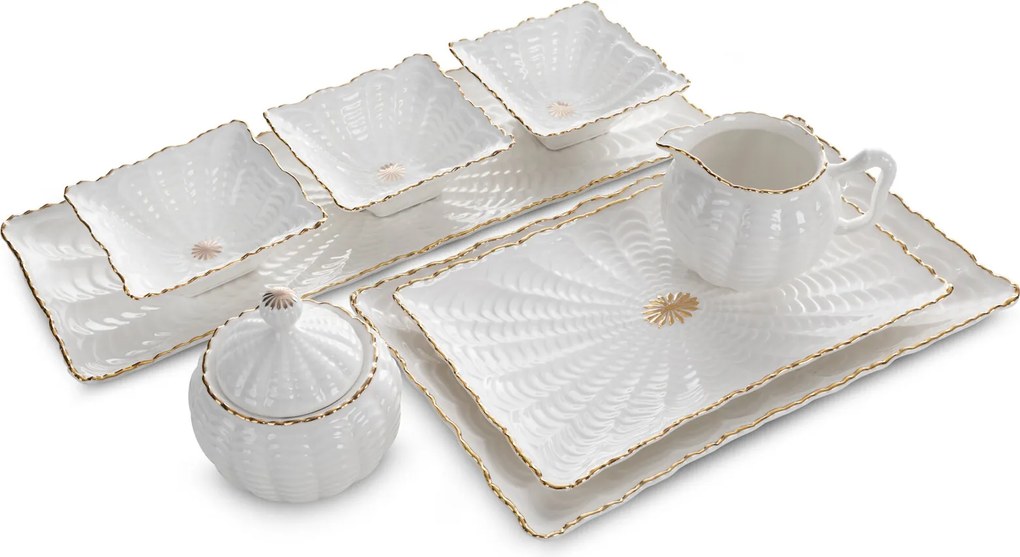 DEKORAČNÝ KERAMICKÝ TANIER GAIA 26X17X2 CM KRÉMOVÁ