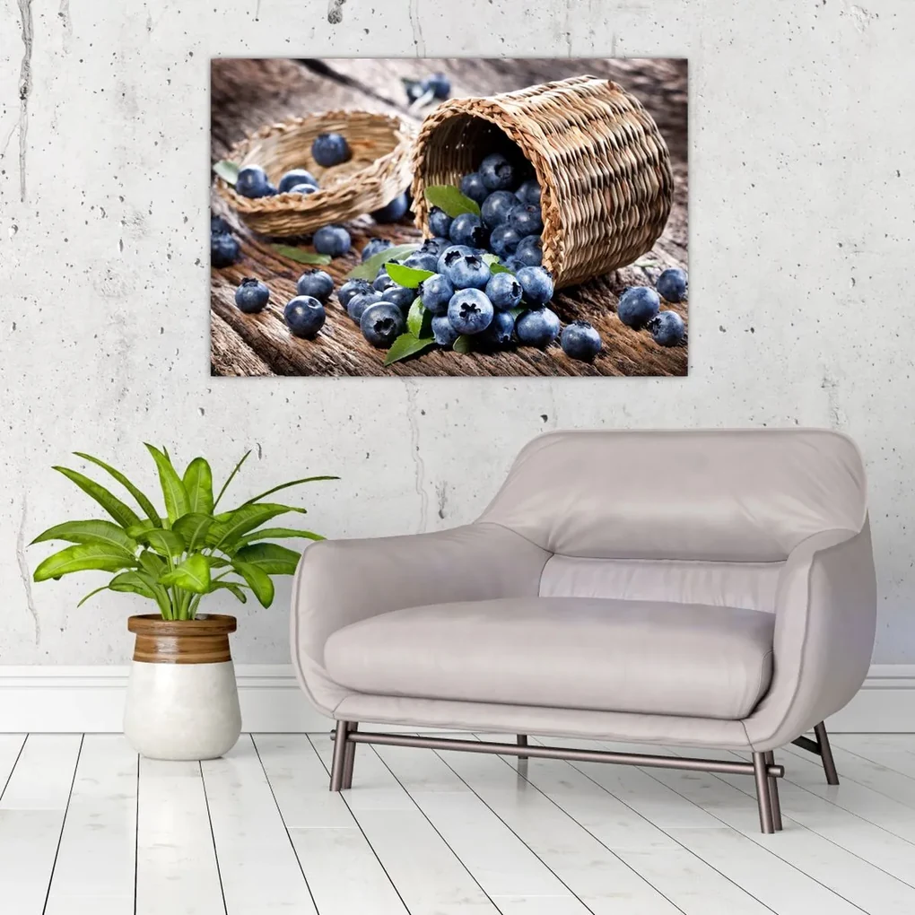 Obraz - Šťavnaté čučoriedky (90x60 cm)