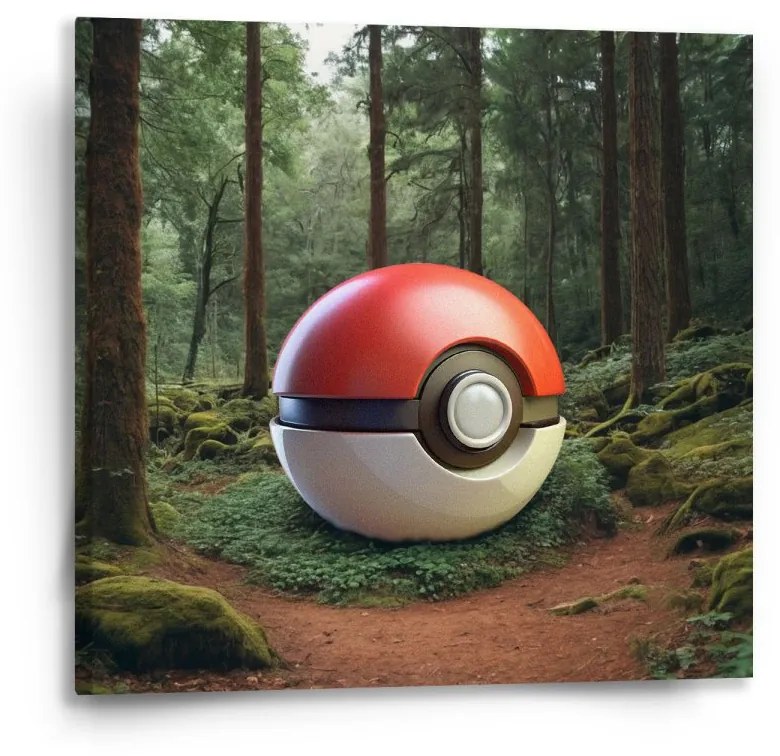 Sablio Obraz Pokemon ball Les - 50x50 cm