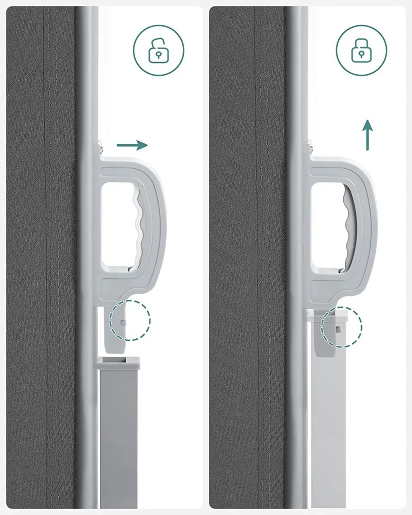 Boční markýza Orrine II 200x350 cm tmavě šedá