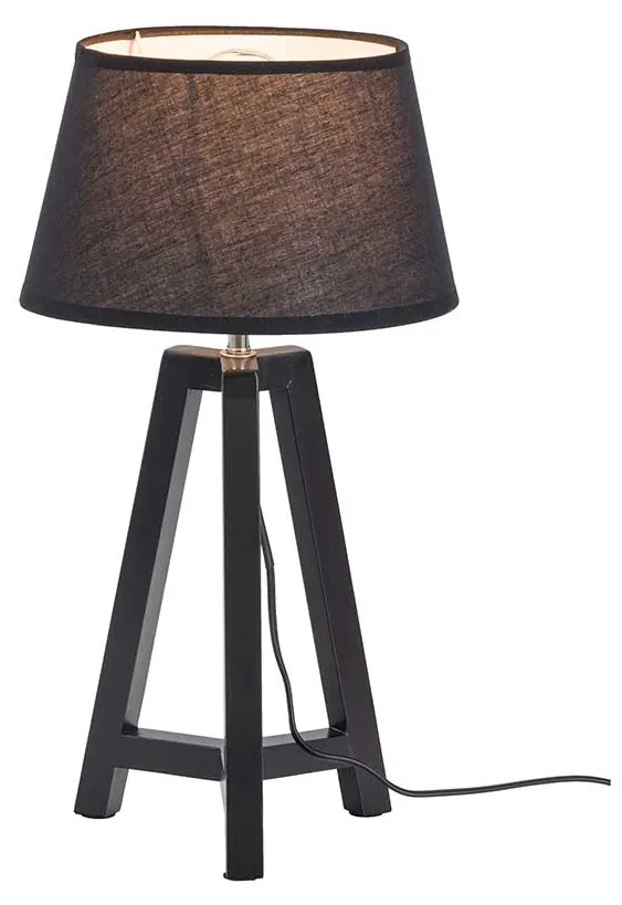 WOOOD Stolná lampa Omar čierna 44 × 24 × 24 cm