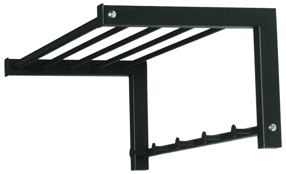 Čierny kovový nástenný vešiak 78,5 cm Bergum – Spinder Design