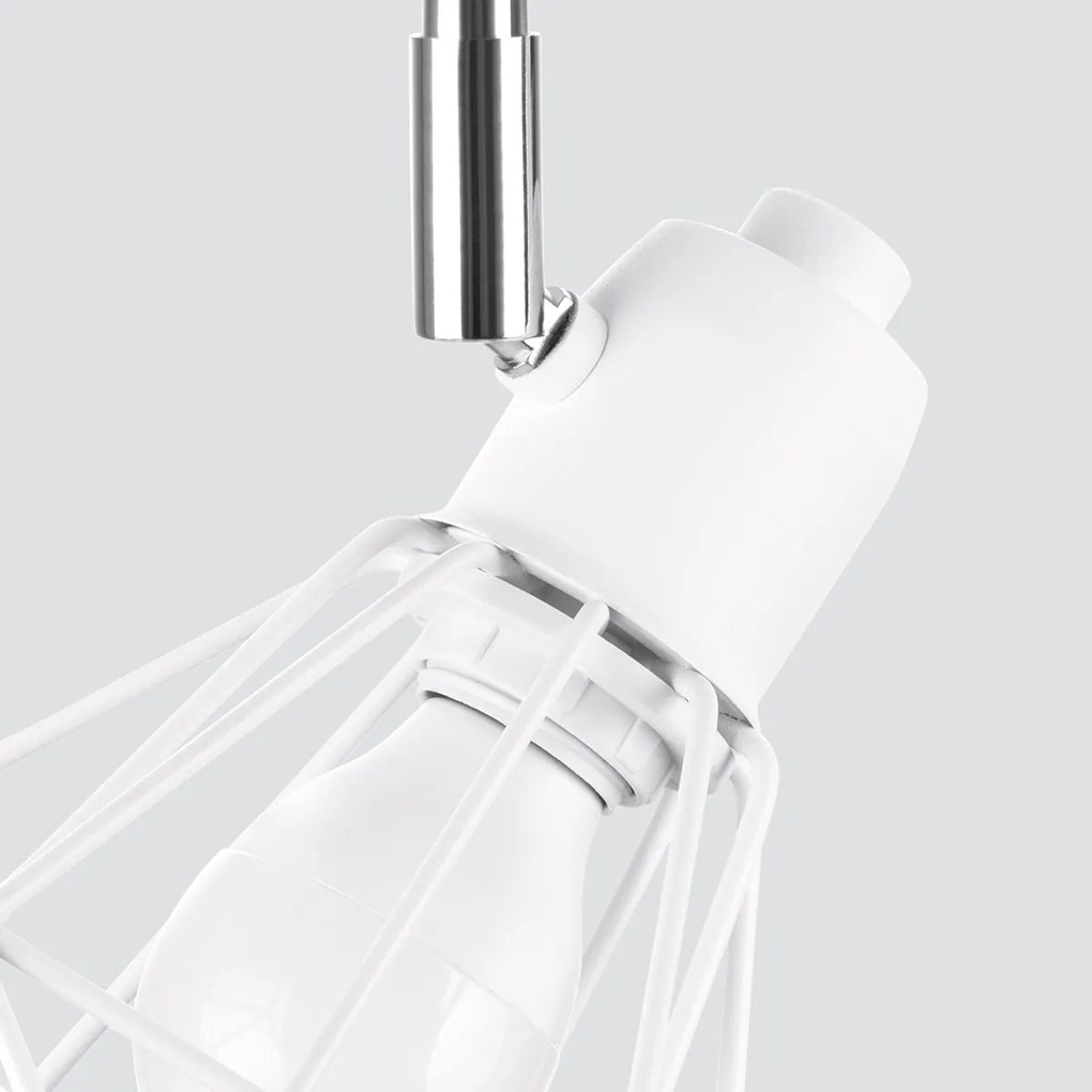 Bodové svietidlo Artemis, 2x biele drôtené tienidlo, (možnosť polohovania)