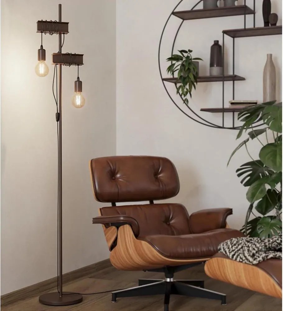 Eglo 43526 - Stojacia lampa TOWNSHEND 2xE27/10W/230V