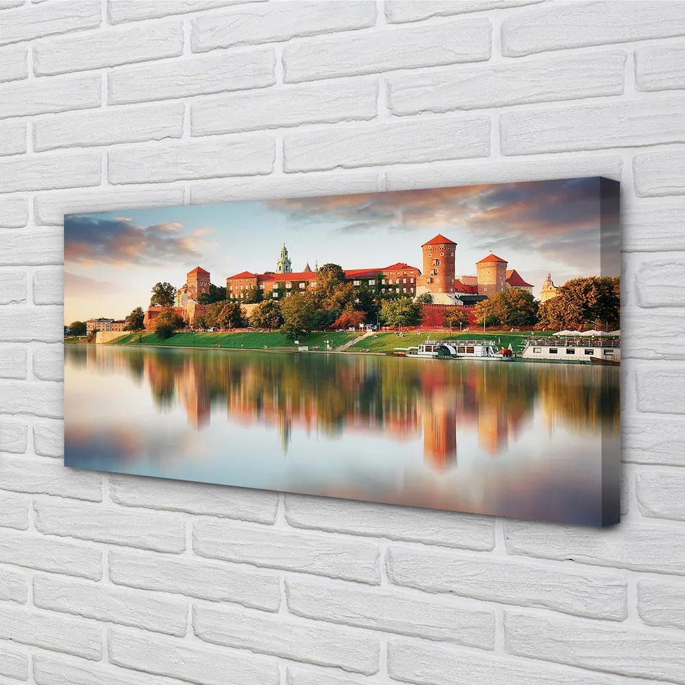 Obraz na plátne Krakow hrad rieka 140x70 cm