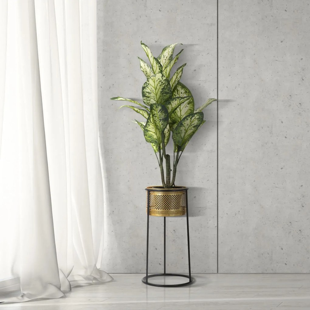 Stojan na kvety Simply 50 cm čierno-zlatý