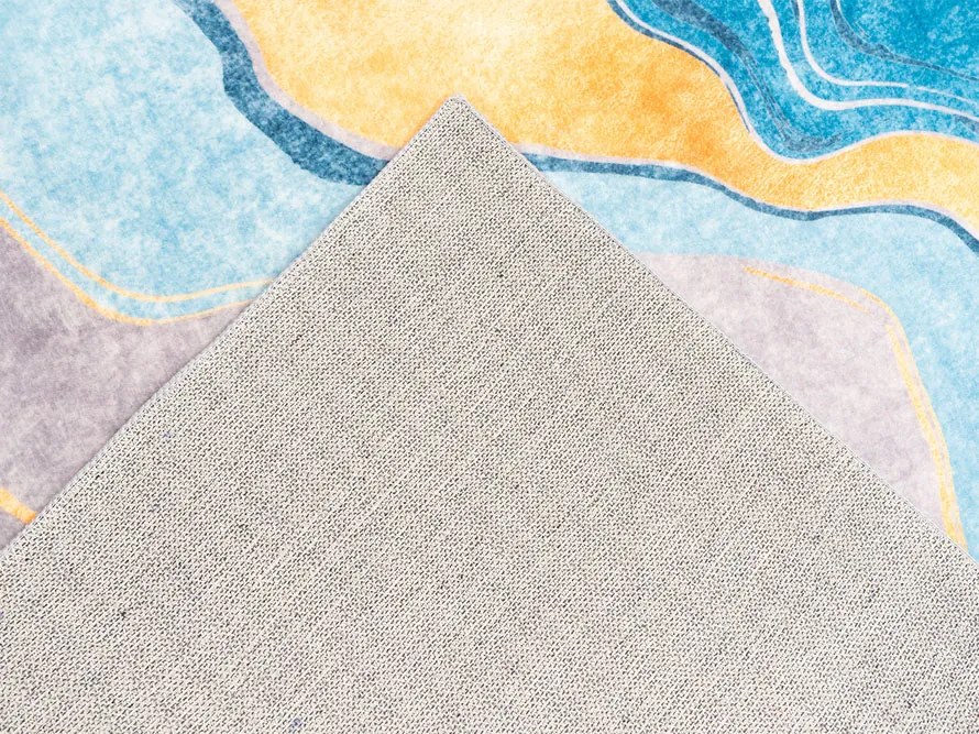 TZ Modrý mramorový koberec OVON II Rozmer: 160x200 cm