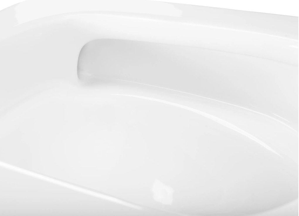 Rea Dexter, závesná WC misa Rimless Tornado 515x365x350 mm + WC sedadlo z duroplastu, biela lesklá, REA-C1278