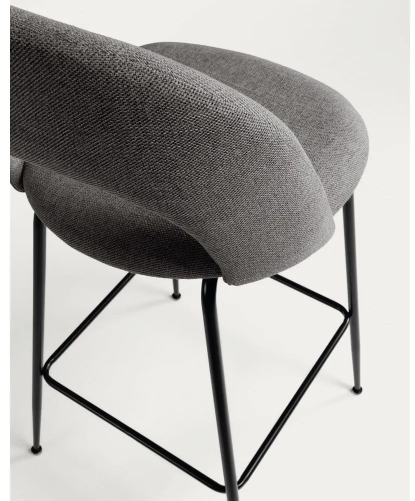 Sivé barové stoličky v súprave 4 ks (výška sedadla 63 cm) Mahalia – Kave Home