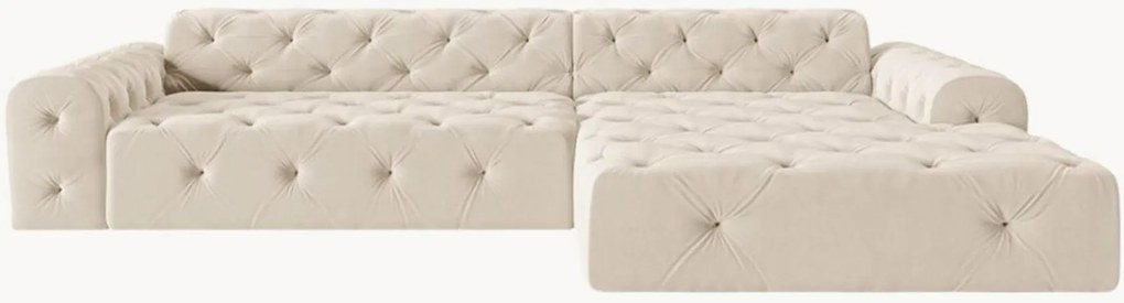 Zamatová rohová pohovka Artemis (4-miestna)