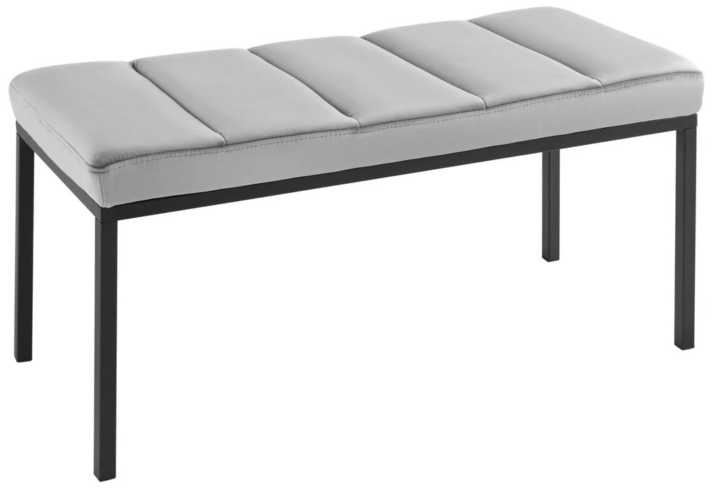 Lavica Boutique 80cm svetlosivá zamat