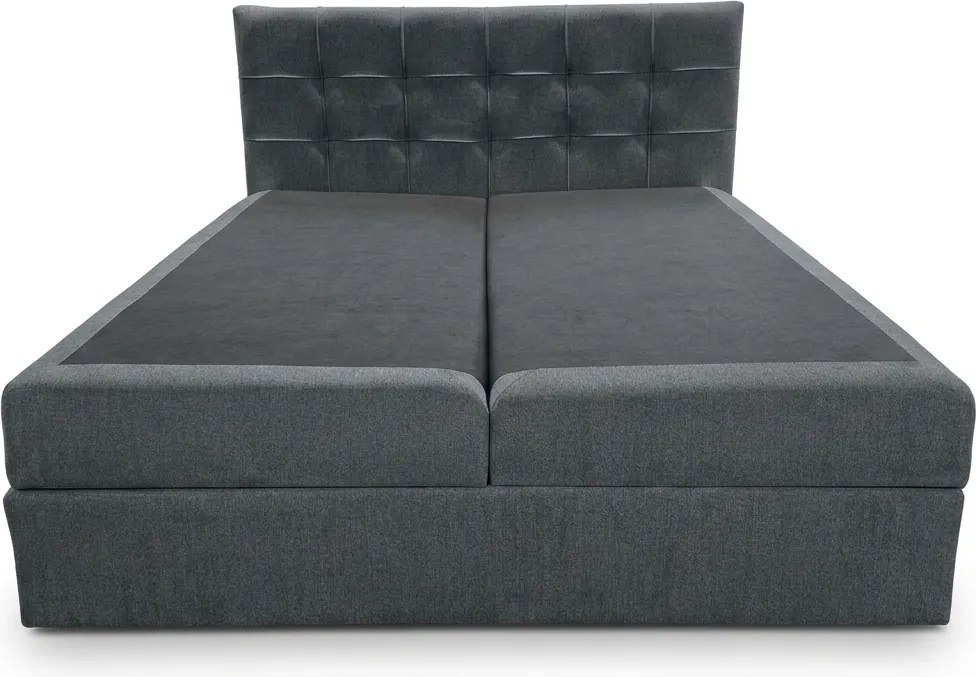 Čalúnená posteľ boxspring DIRELIS VIBE 160x200 cm tmavo sivá Matrac: Matrac Bonell pružinový